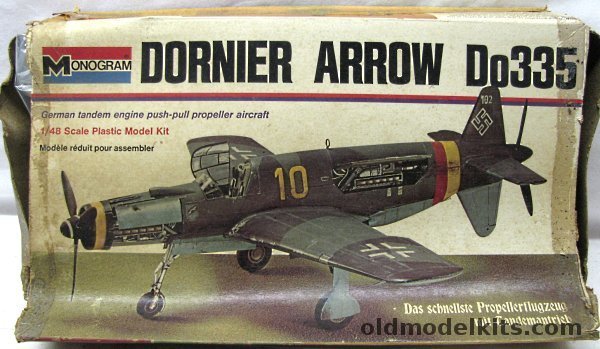 Monogram 1/48 Dornier Arrow Do-335 - Day/Night versions with Diorama Instructions And Updated Decals, 7538 plastic model kit